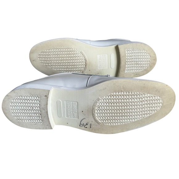 Bates Lites Mens White Leather Oxford Dress Shoes S/ 12 Shoes Preppy Collegiate